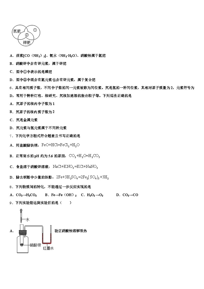 2026年吕梁市初中化学毕业考试模拟冲刺卷（含答案解析）第2页