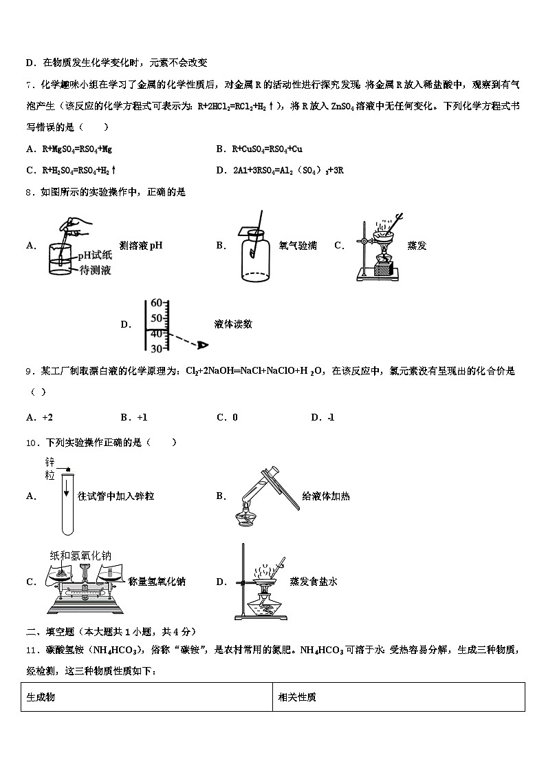 2026年广东省汕尾市初中化学毕业考试模拟冲刺卷（含答案解析）第2页