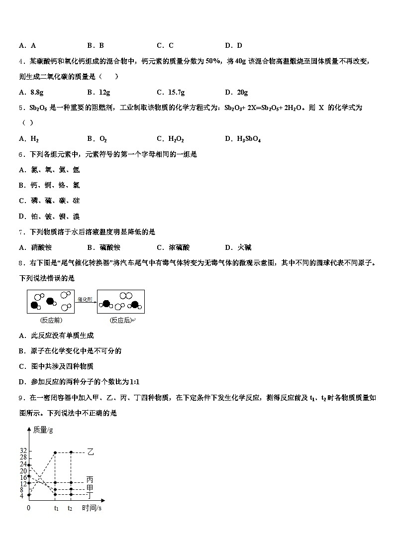 2026年广东省中山市中考化学全真模拟试题（含答案解析）第2页
