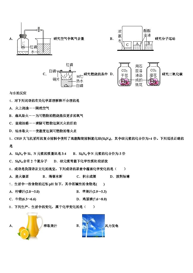鹤岗市2025-2026学年中考一模化学试题（含答案解析）第2页