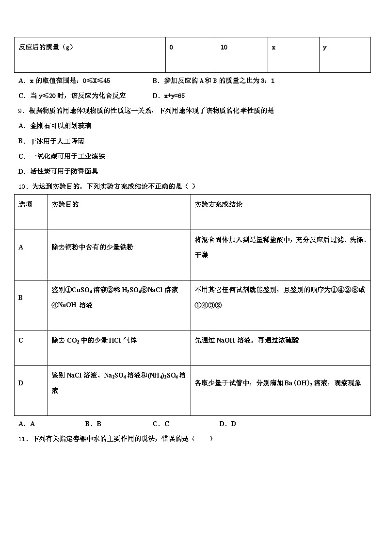 湖北省2025-2026学年中考化学五模试卷（含答案解析）第3页