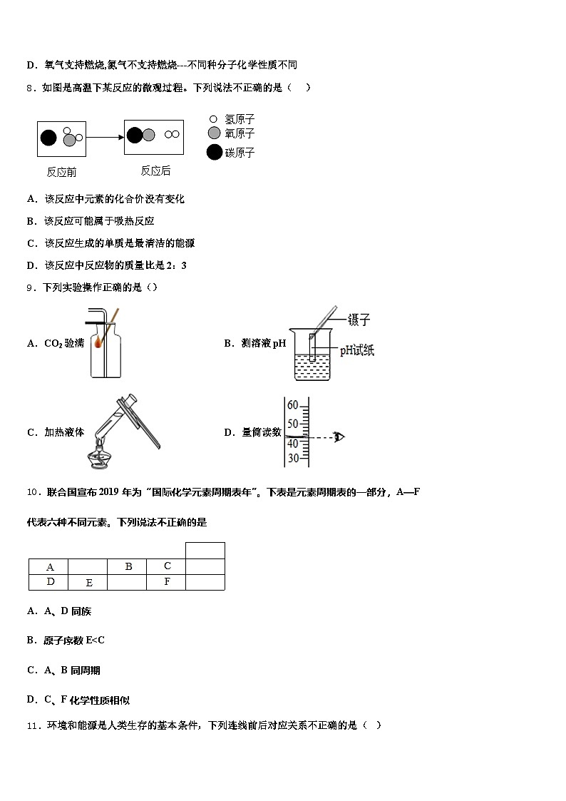 嘉兴市2025-2026学年中考考前最后一卷化学试卷（含答案解析）第3页