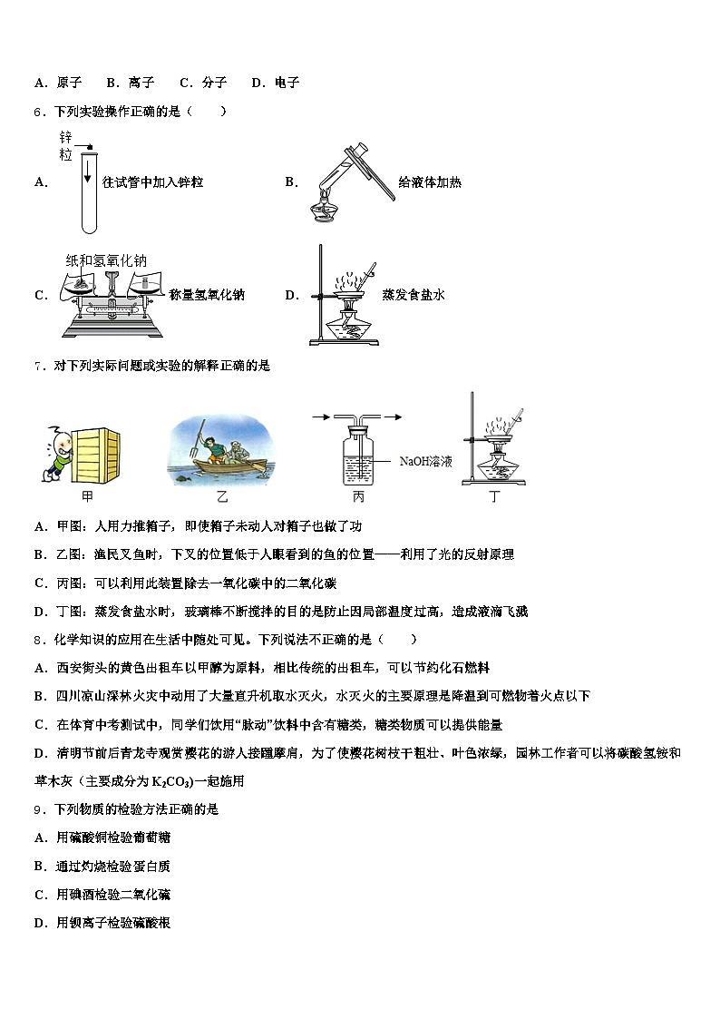 2026年福州市中考一模化学试题（含答案解析）第2页