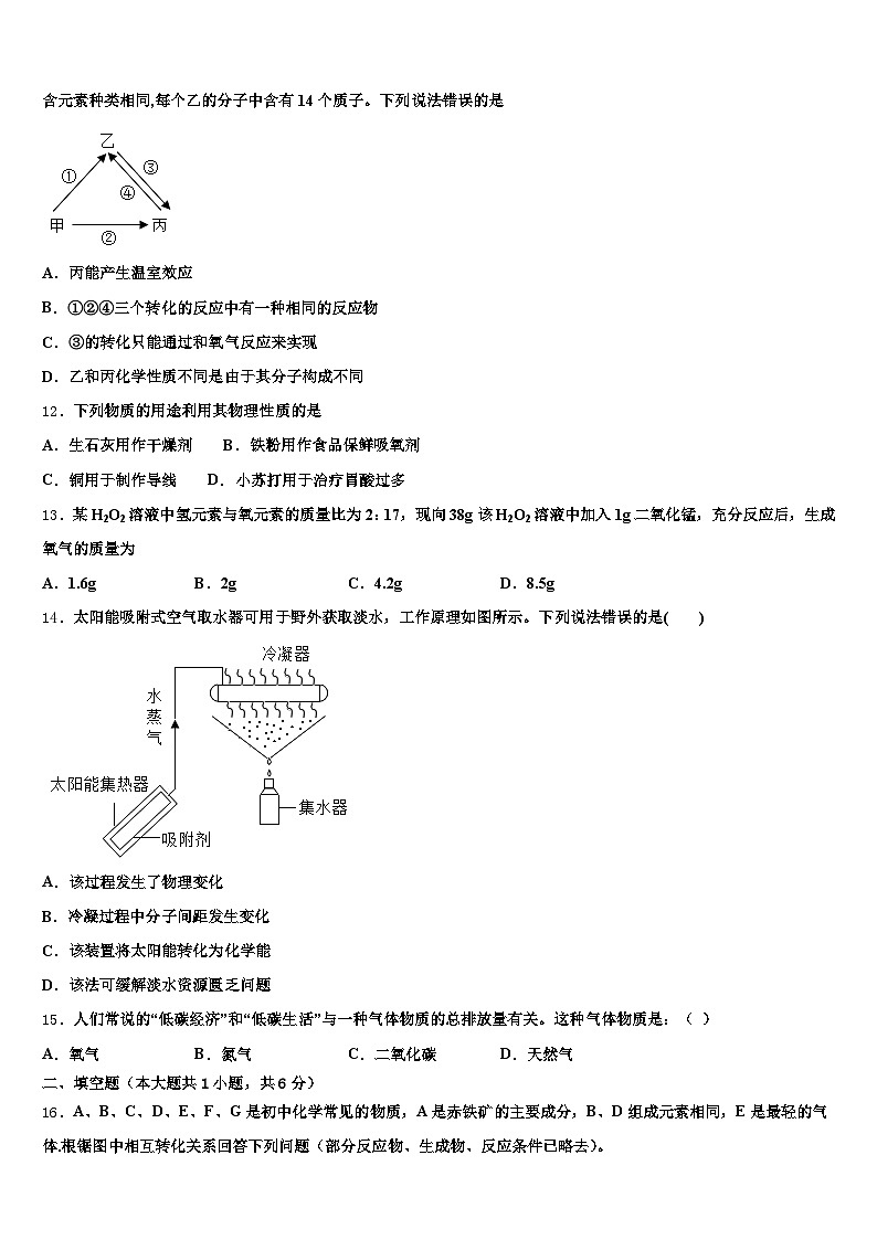 广元市2025-2026学年中考化学押题试卷（含答案解析）第3页