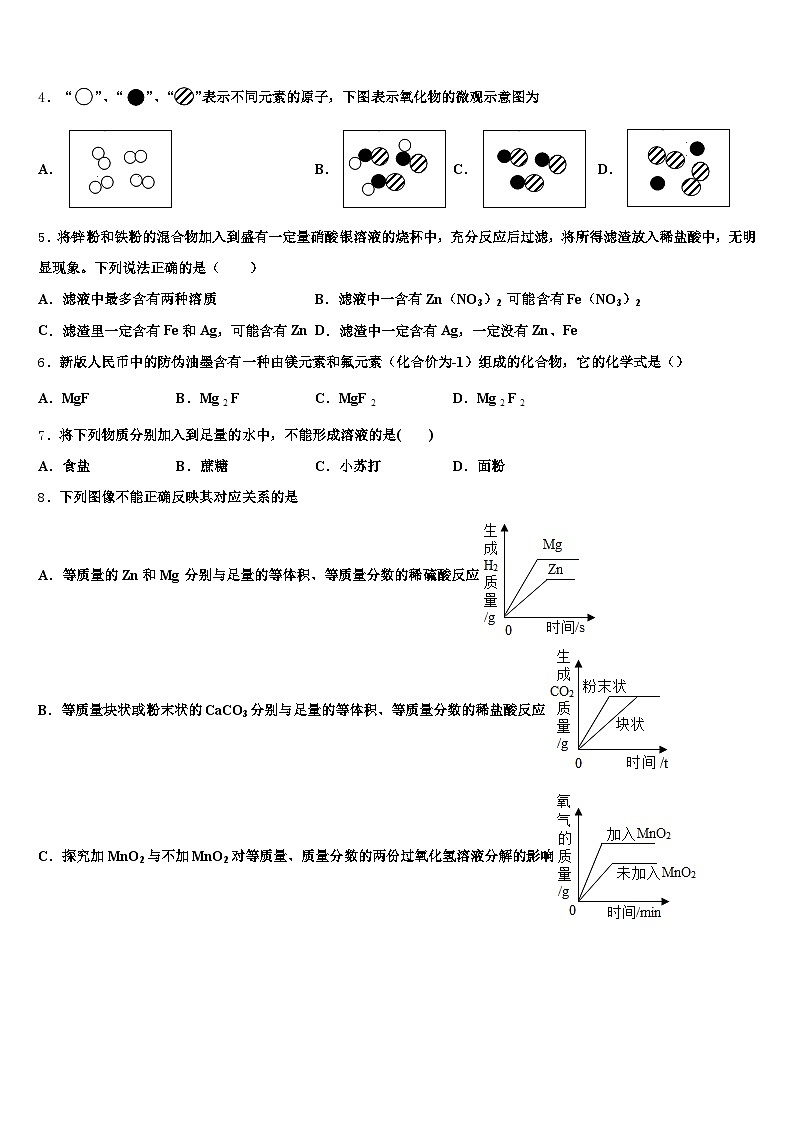 2026年三门峡市中考联考化学试题（含答案解析）第2页