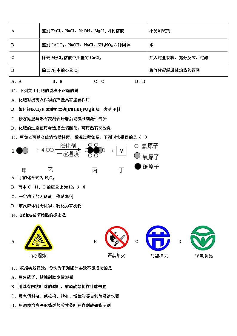 2026年丽江市中考化学押题卷（含答案解析）第3页