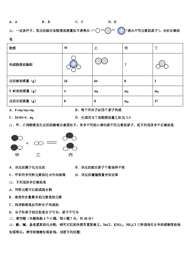 怀化市2025-2026学年中考二模化学试题（含答案解析）第3页