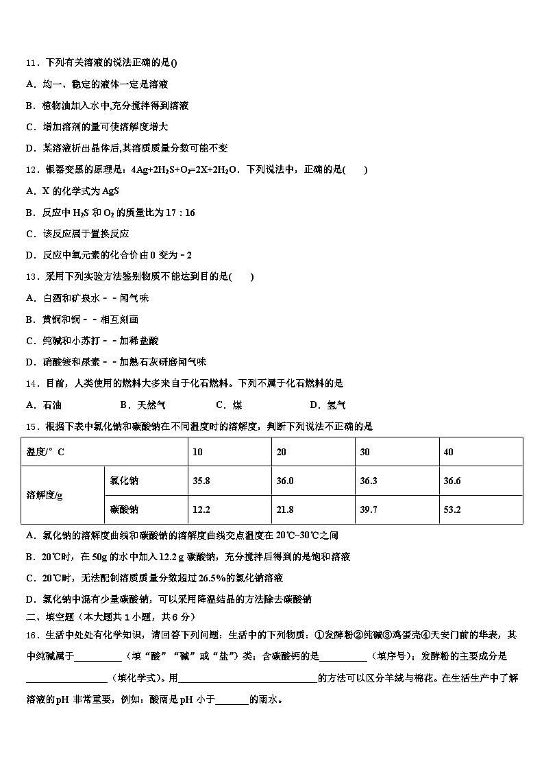 四川省成都市2026年中考化学四模试卷（含答案解析）第3页