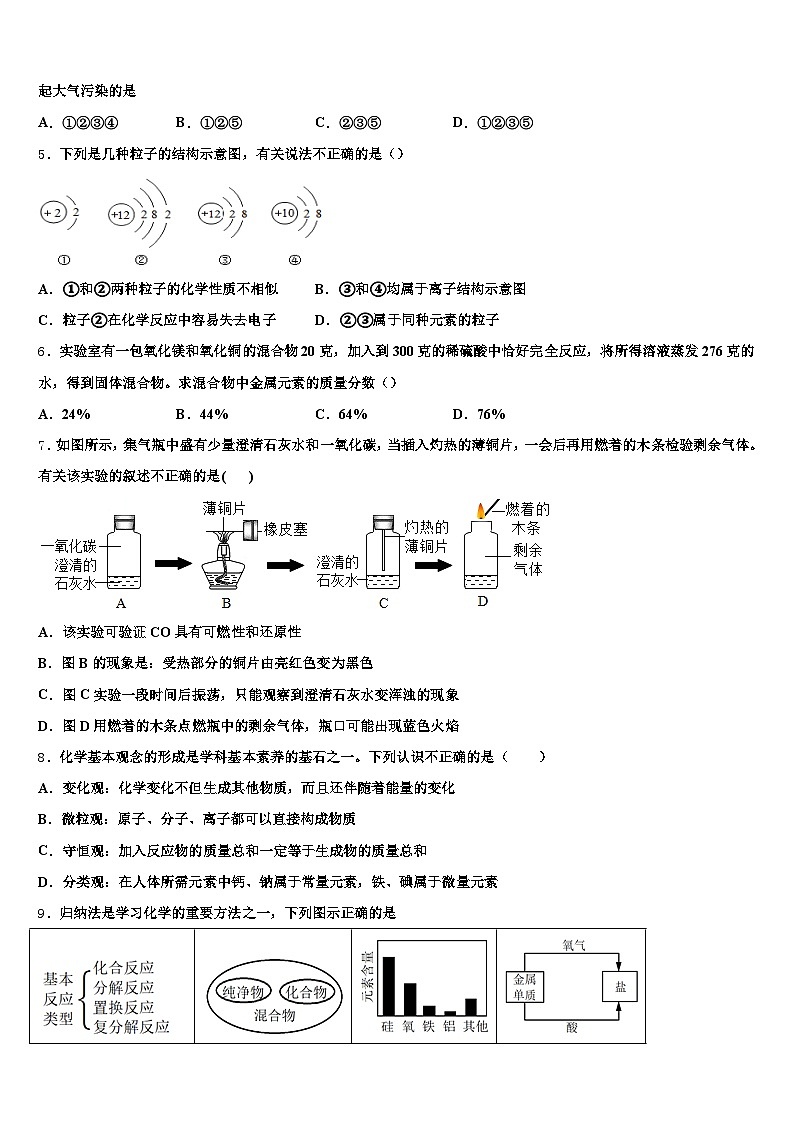2026年渭南市中考化学五模试卷（含答案解析）第2页