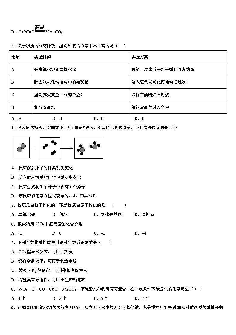 2026年江苏省宿迁市中考化学五模试卷（含答案解析）第2页