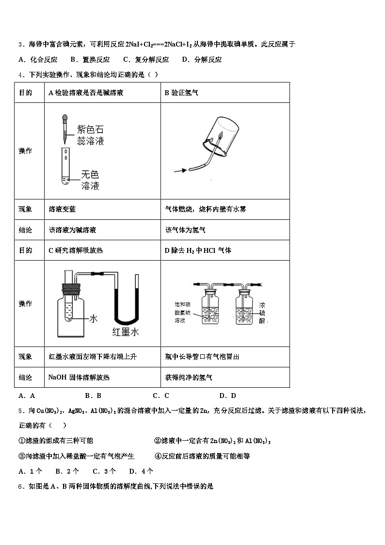 陕西省2025-2026学年中考试题猜想化学试卷（含答案解析）第2页
