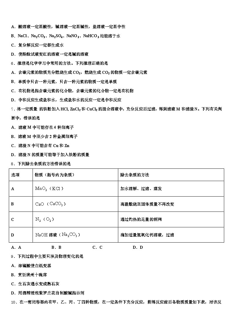 新疆维吾尔自治区克拉玛依市2025-2026学年中考化学全真模拟试卷（含答案解析）第2页