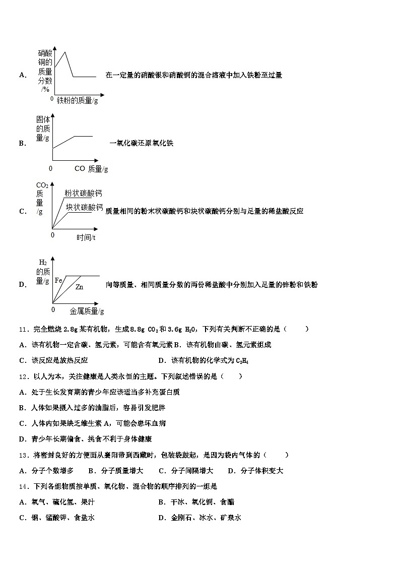 山西省运城市2025-2026学年中考化学最后冲刺浓缩精华卷（含答案解析）第3页
