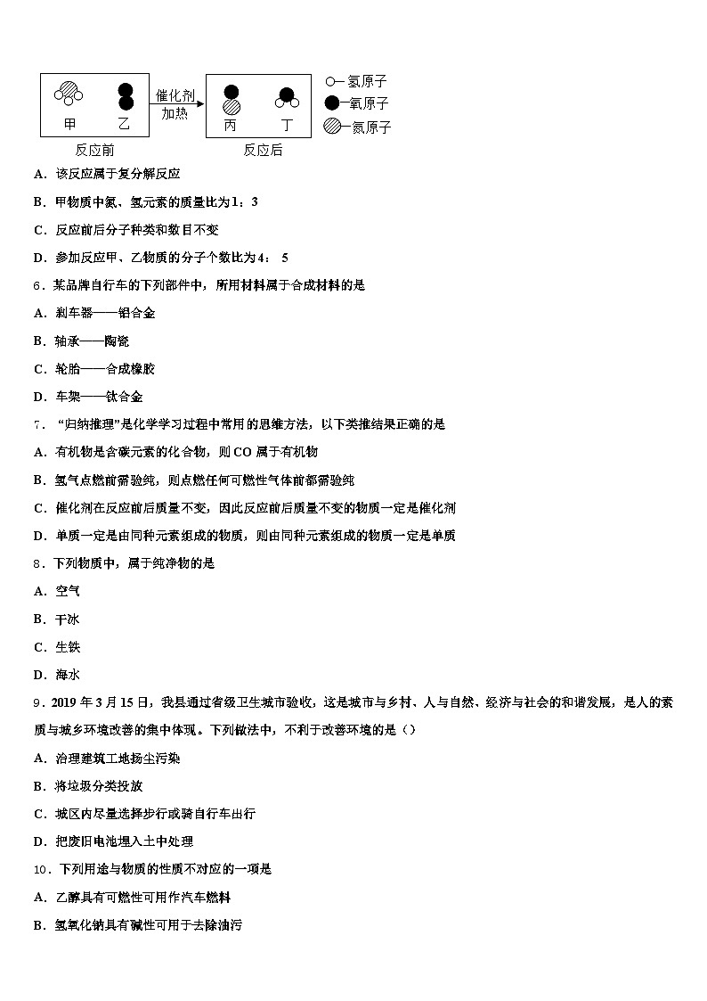 内蒙古自治区巴彦淖尔市2026年中考四模化学试题（含答案解析）第2页