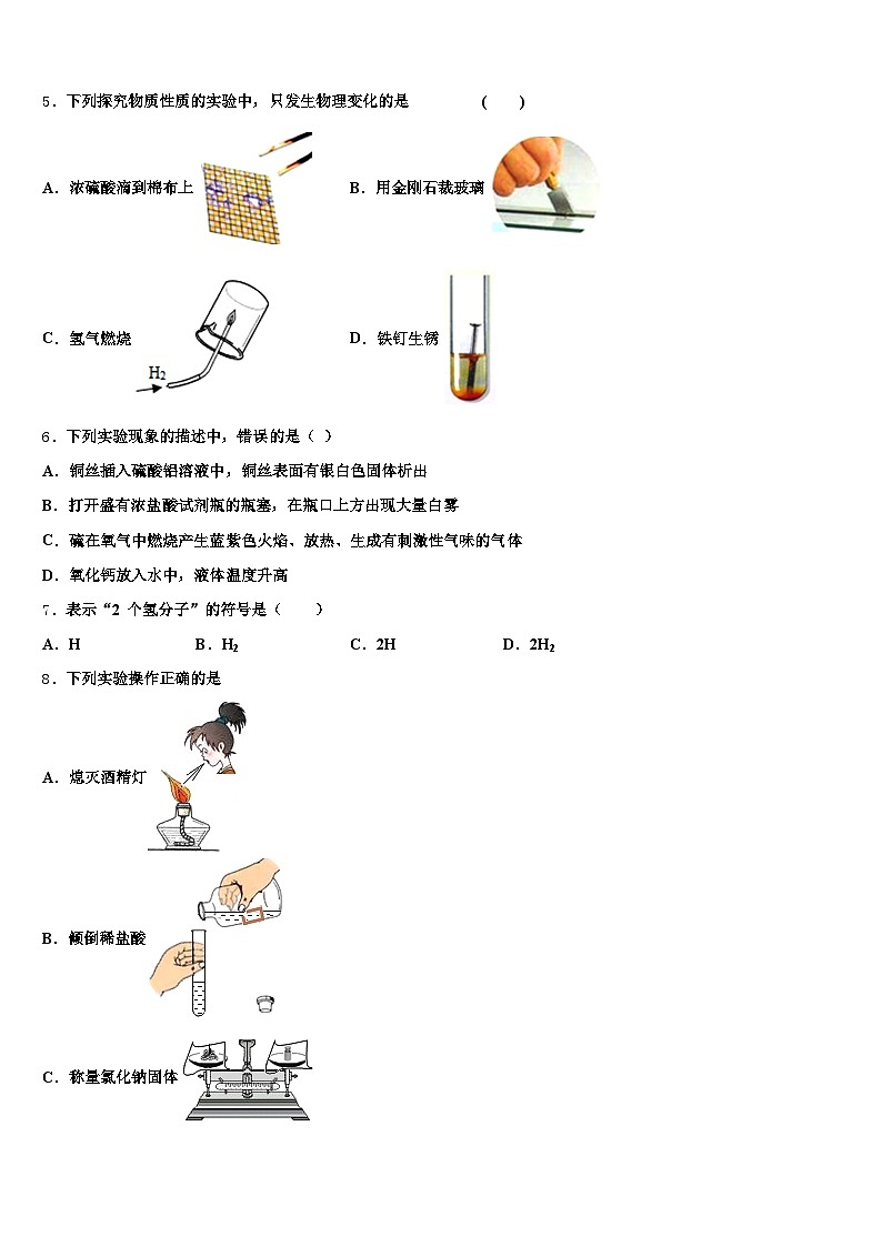 2026年邯郸市中考五模化学试题（含答案解析）第2页