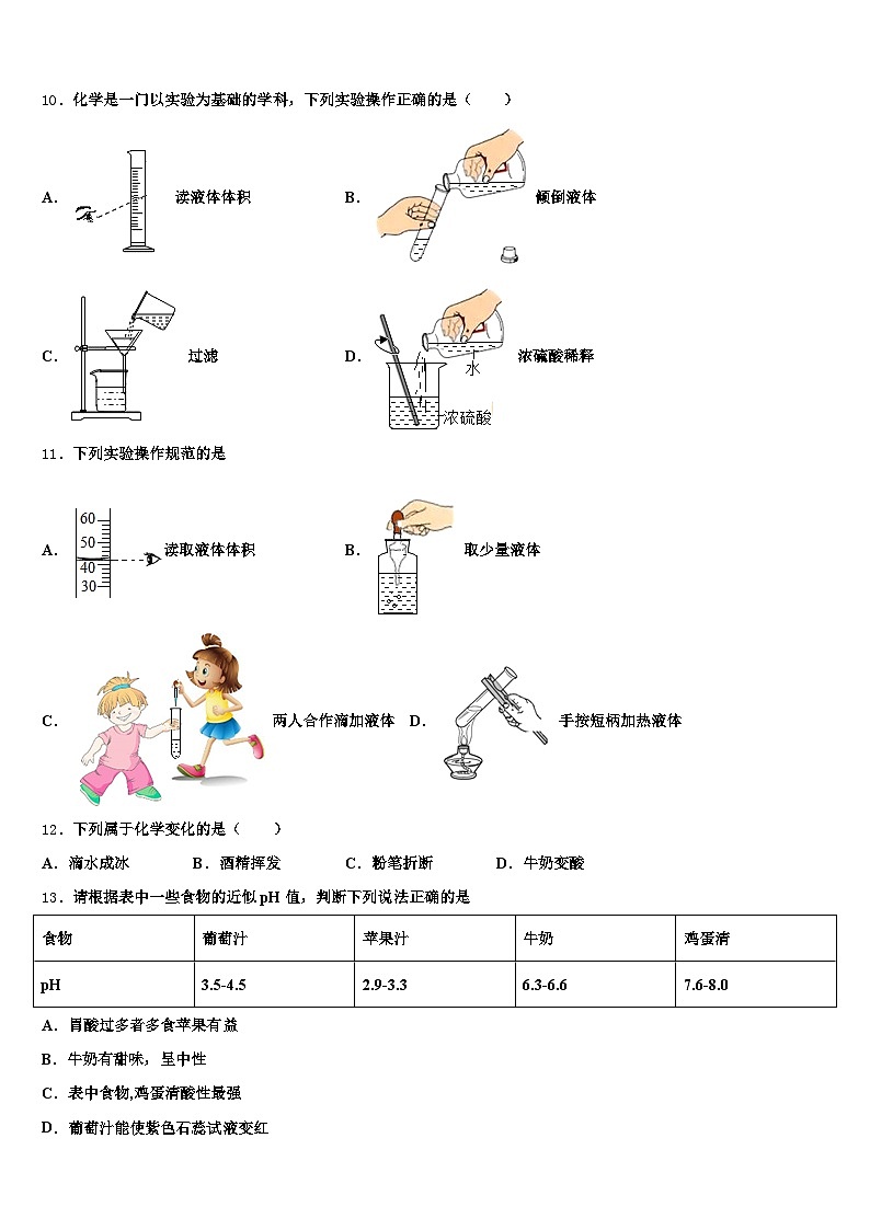 长春市2025-2026学年中考化学最后一模试卷（含答案解析）第3页