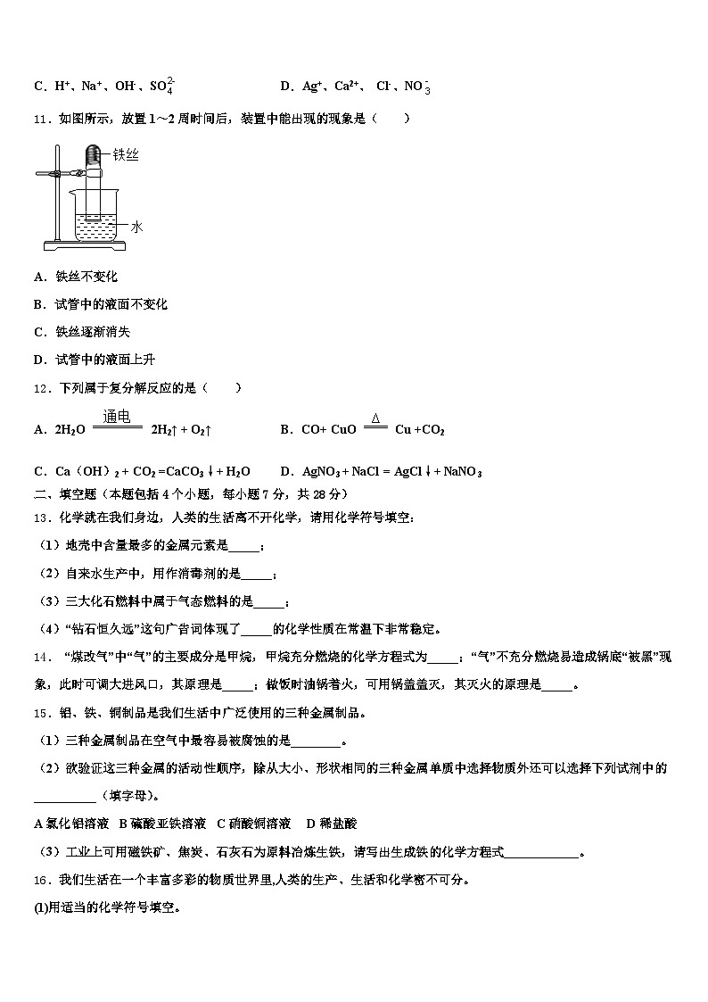 吉林省2025-2026学年中考化学考前最后一卷（含答案解析）第3页
