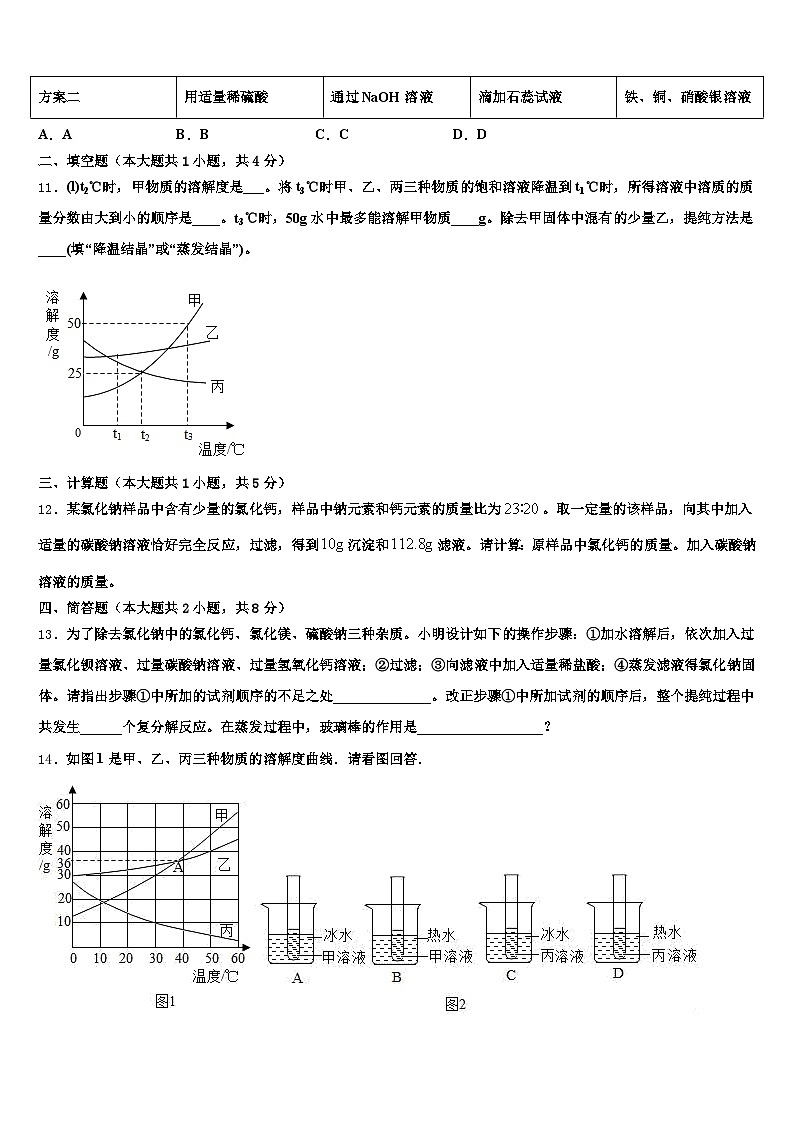 吕梁市2026年中考化学考试模拟冲刺卷（含答案解析）第3页