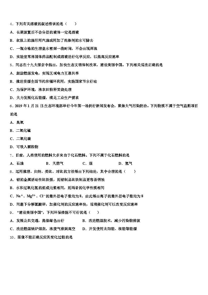 2026年吉林省中考化学最后一模试卷（含答案解析）第2页