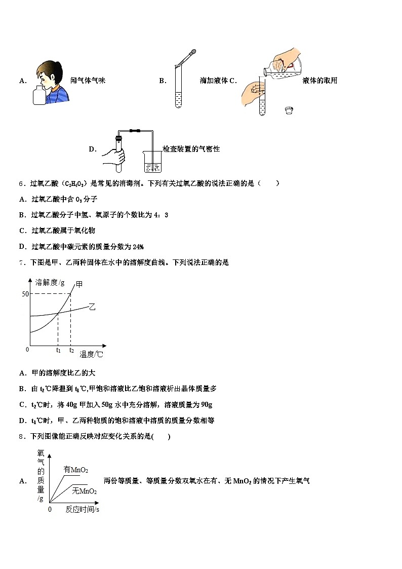 吉林市2025-2026学年中考化学模试卷（含答案解析）第2页