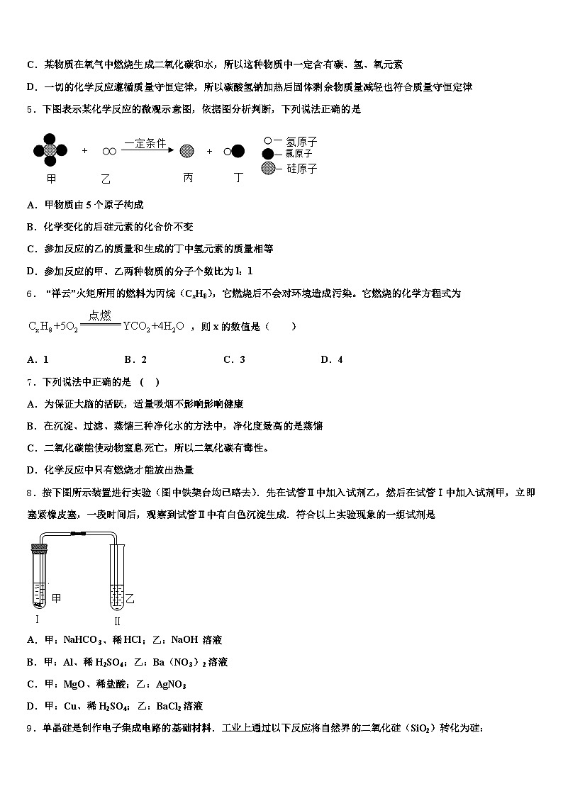 2026年湖北省黄石市中考化学适应性模拟试题（含答案解析）第2页
