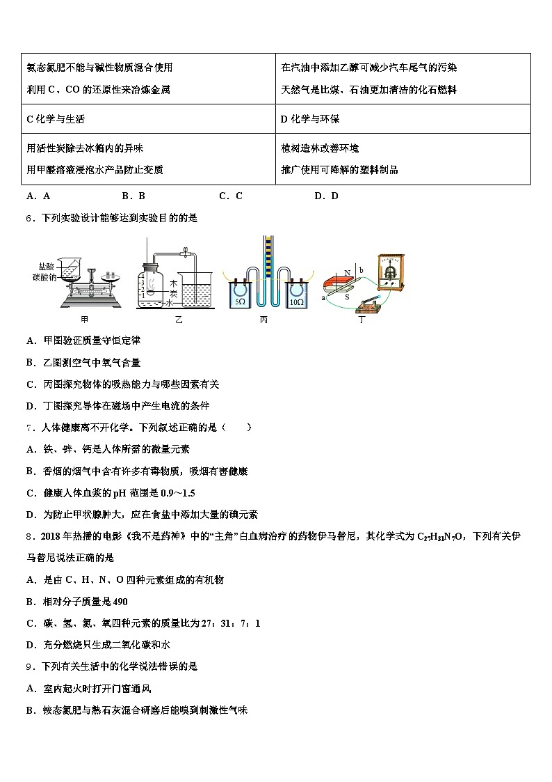 2026年广元市中考四模化学试题（含答案解析）第2页