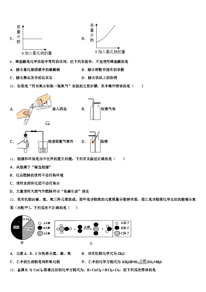 2026年宁夏回族自治区固原市中考冲刺卷化学试题（含答案解析）第3页