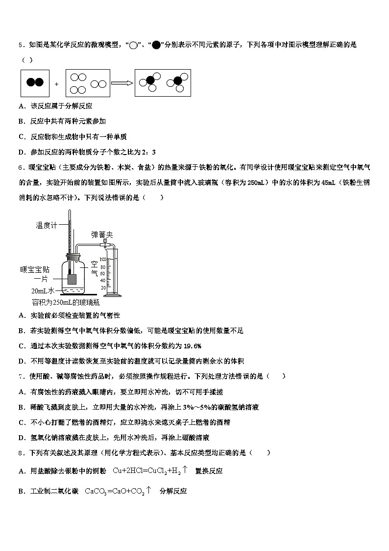 福建省漳州市2026年中考适应性考试化学试题（含答案解析）第2页
