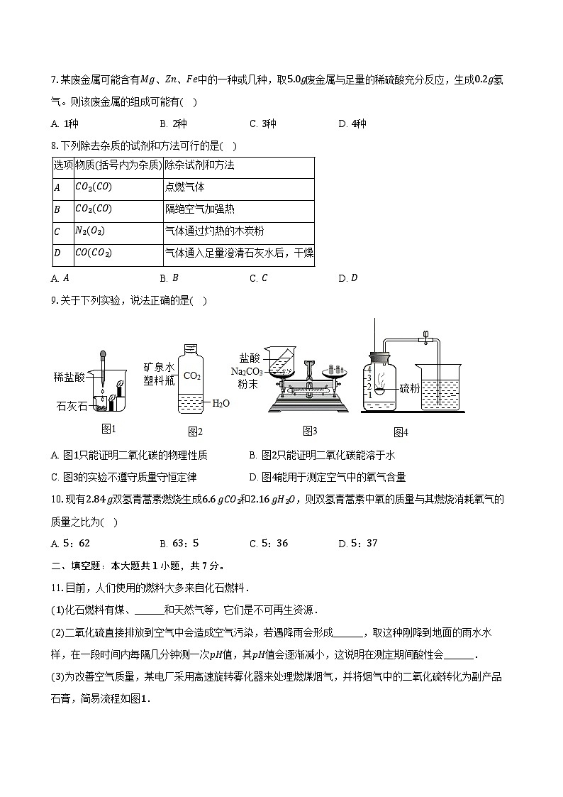 2025-2026学年山东省菏泽市成武县育青中学九年级（下）开学化学试卷（含答案）第2页
