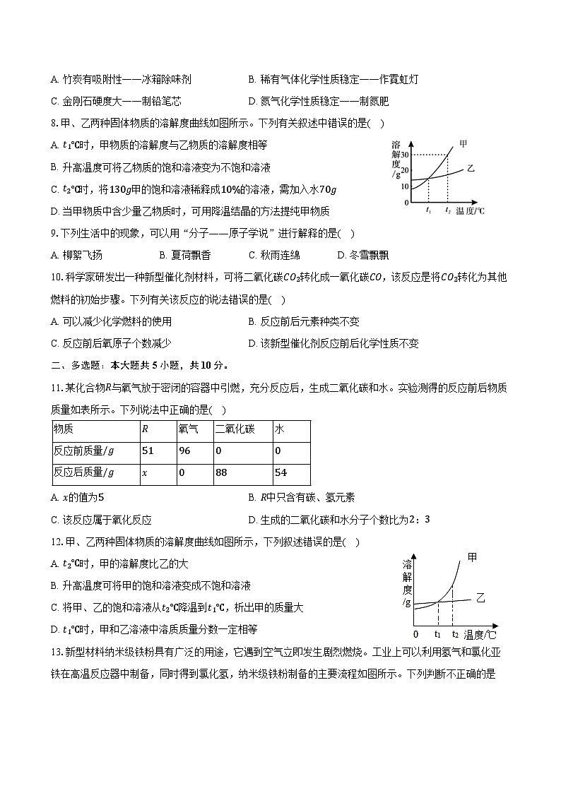 2025-2026学年山东省济南市天桥区泺口实验学校九年级（下）开学化学试卷（含答案）第2页