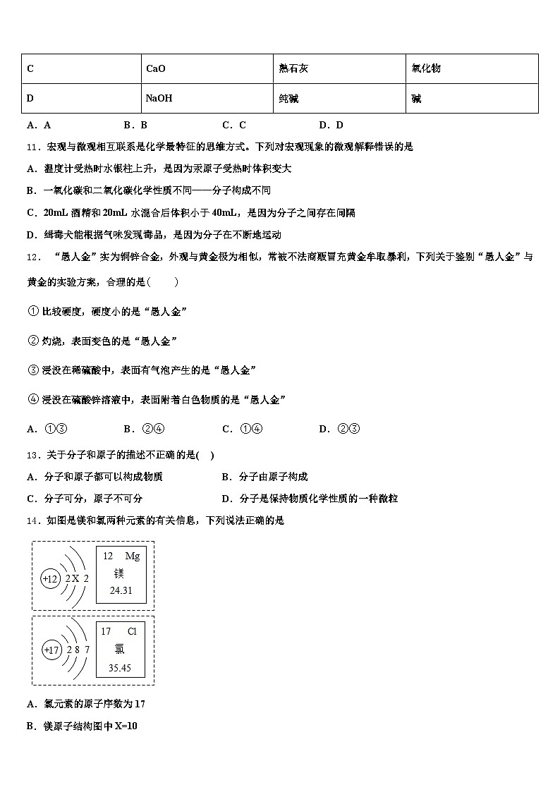 铜陵市2026年中考猜题化学试卷（含答案解析）第3页