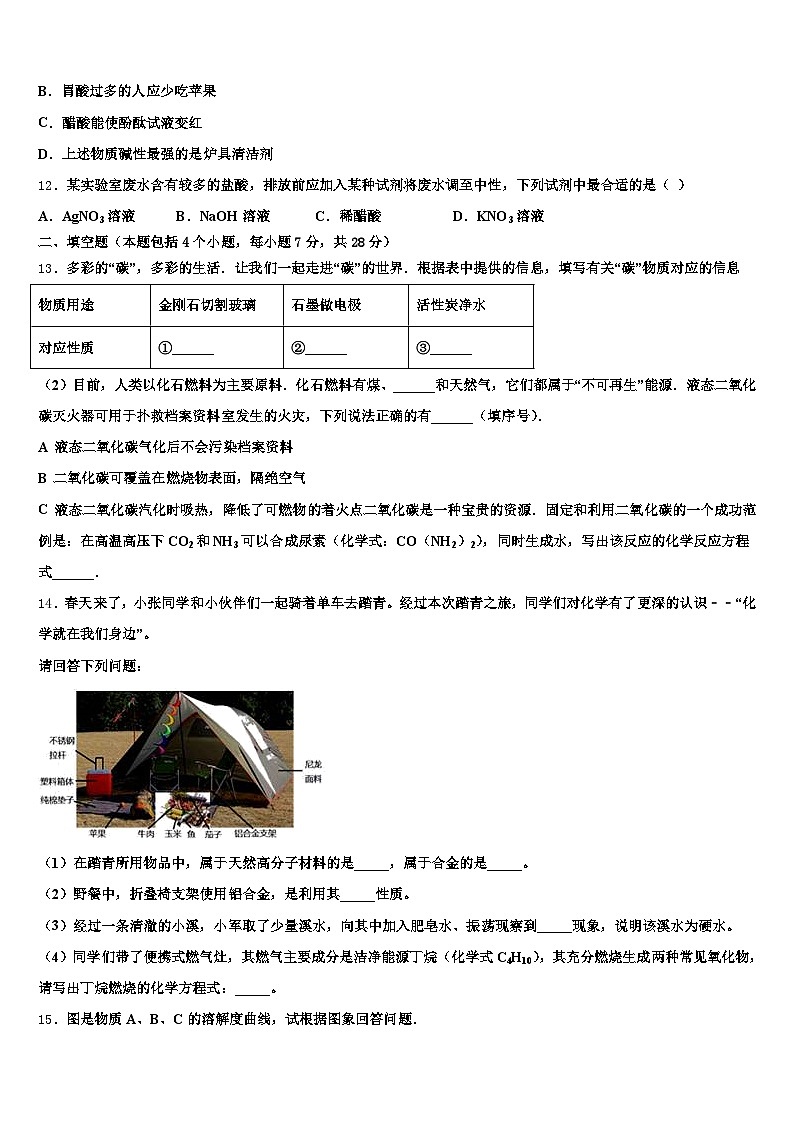 齐齐哈尔市2025-2026学年中考化学猜题卷（含答案解析）第3页