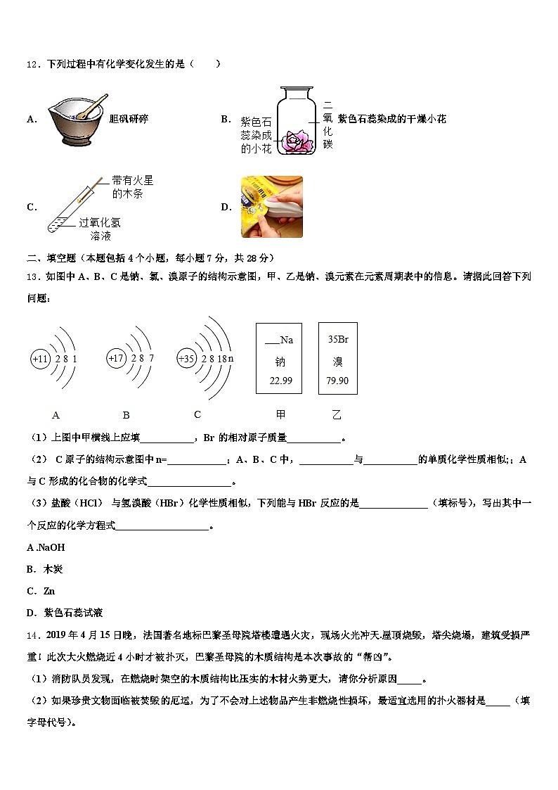 青海省黄南藏族自治州2026年中考冲刺卷化学试题（含答案解析）第3页