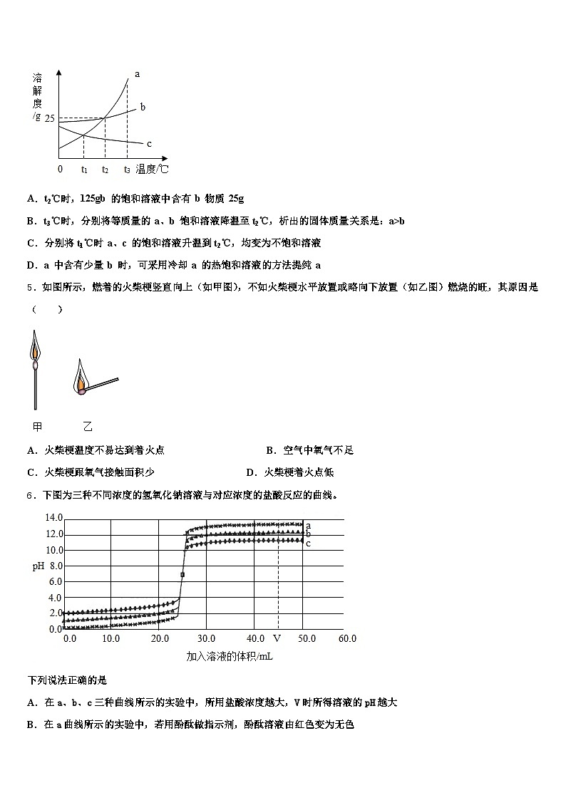 青海省海东市2025-2026学年中考联考化学试题（含答案解析）第2页