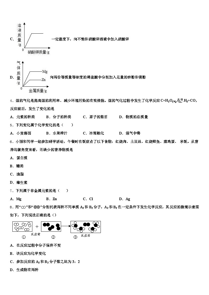 平顶山市2026年中考化学最后冲刺浓缩精华卷（含答案解析）第2页