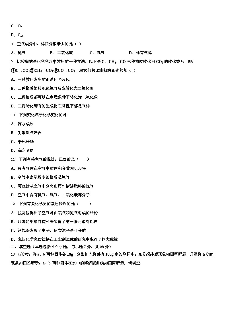 昭通市2025-2026学年中考化学仿真试卷（含答案解析）第3页