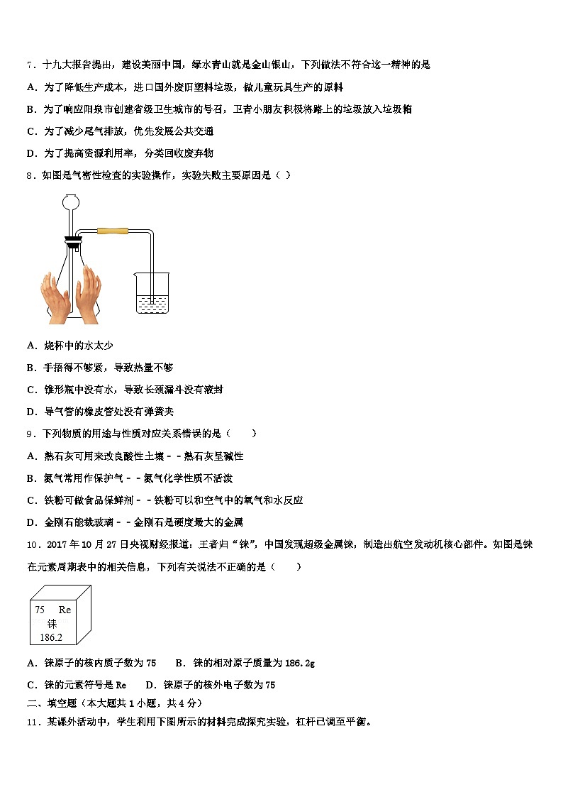 2026年河南省安阳市中考二模化学试题（含答案解析）第3页