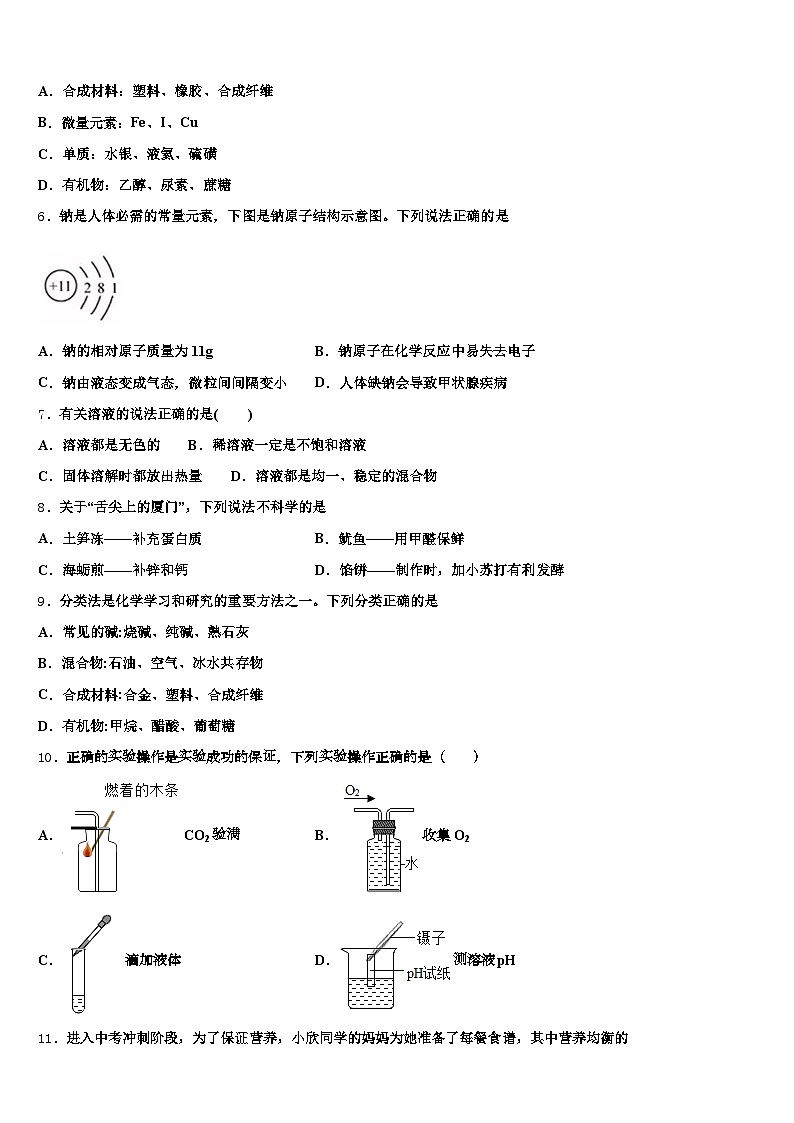 新疆维吾尔自治区阿克苏地区2026年中考适应性考试化学试题（含答案解析）第2页
