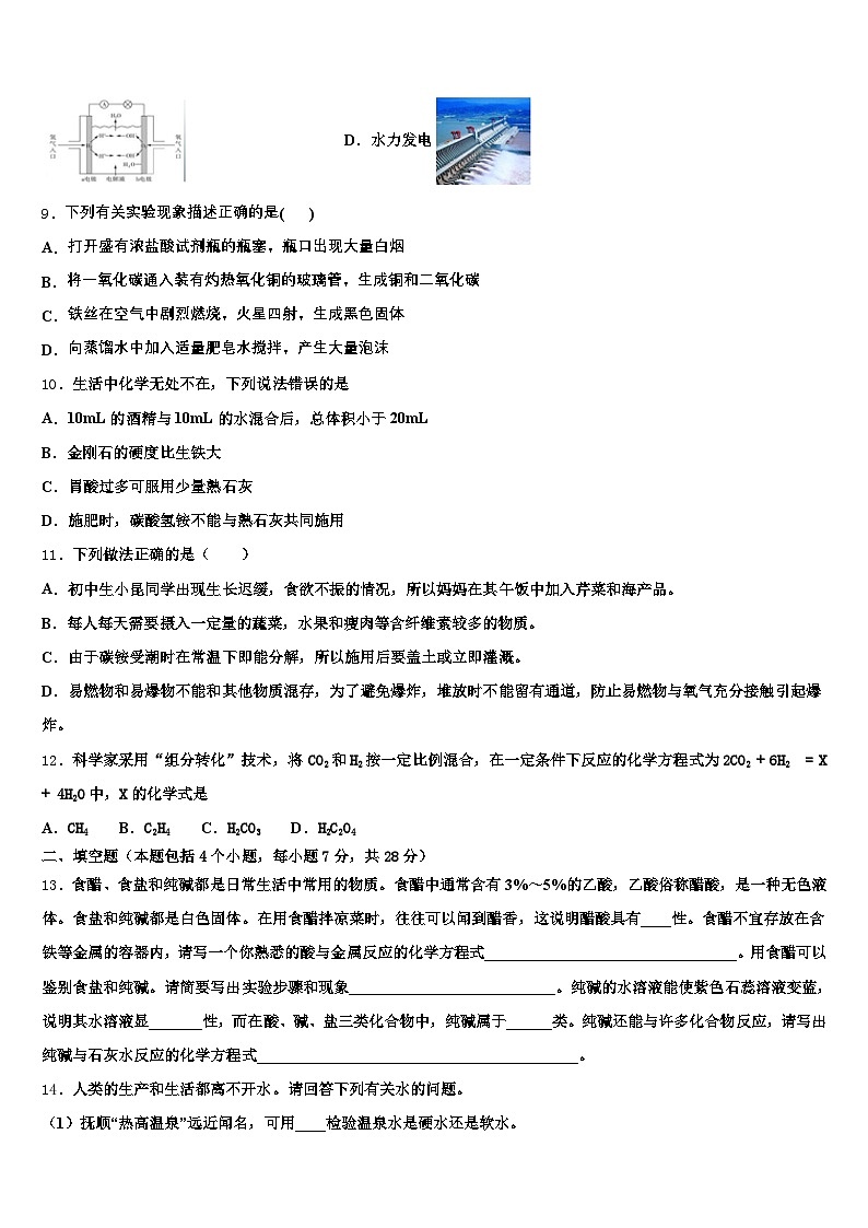 辽宁省阜新市2025-2026学年中考化学最后冲刺浓缩精华卷（含答案解析）第3页