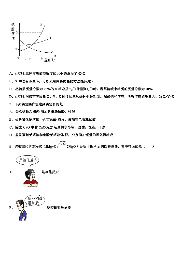 商洛市2025-2026学年中考化学押题试卷（含答案解析）第3页