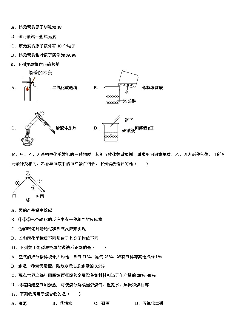 西藏自治区2026年中考四模化学试题（含答案解析）第3页