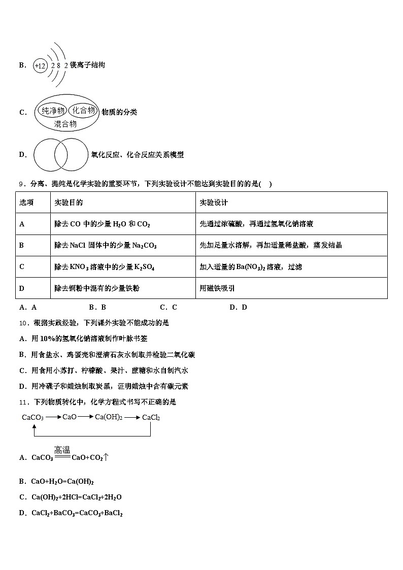 常州市2025-2026学年初中化学毕业考试模拟冲刺卷（含答案解析）第3页