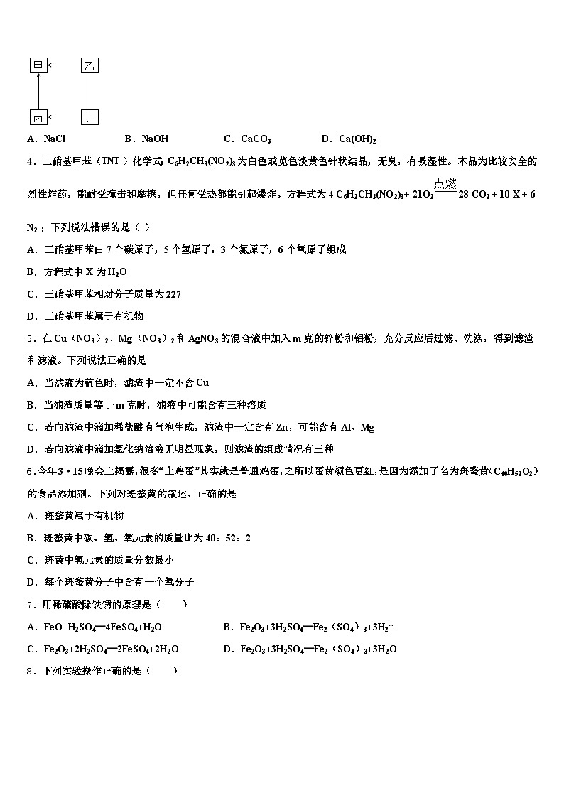 云南省德宏傣族景颇族自治州2025-2026学年初中化学毕业考试模拟冲刺卷（含答案解析）第2页