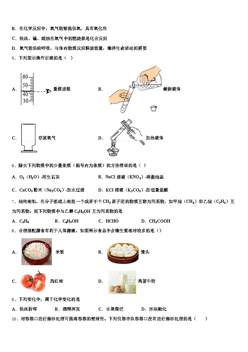 宜宾市2025-2026学年中考考前最后一卷化学试卷（含答案解析）第2页