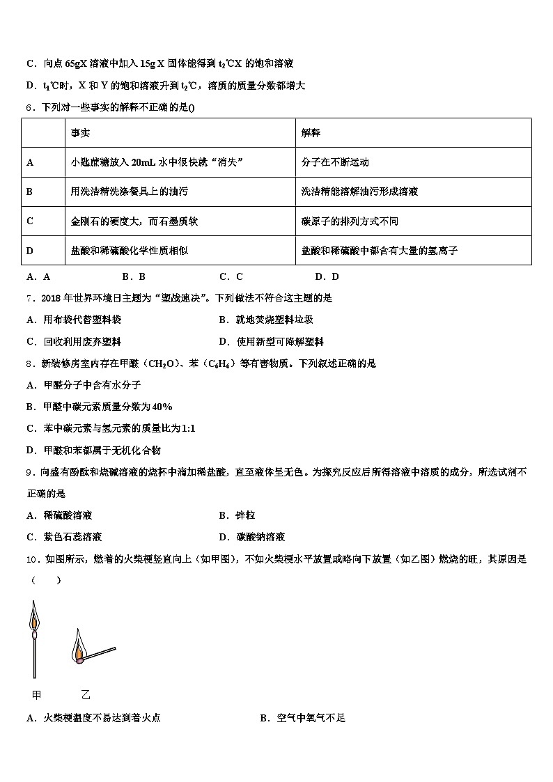 云浮市2025-2026学年中考化学五模试卷（含答案解析）第2页