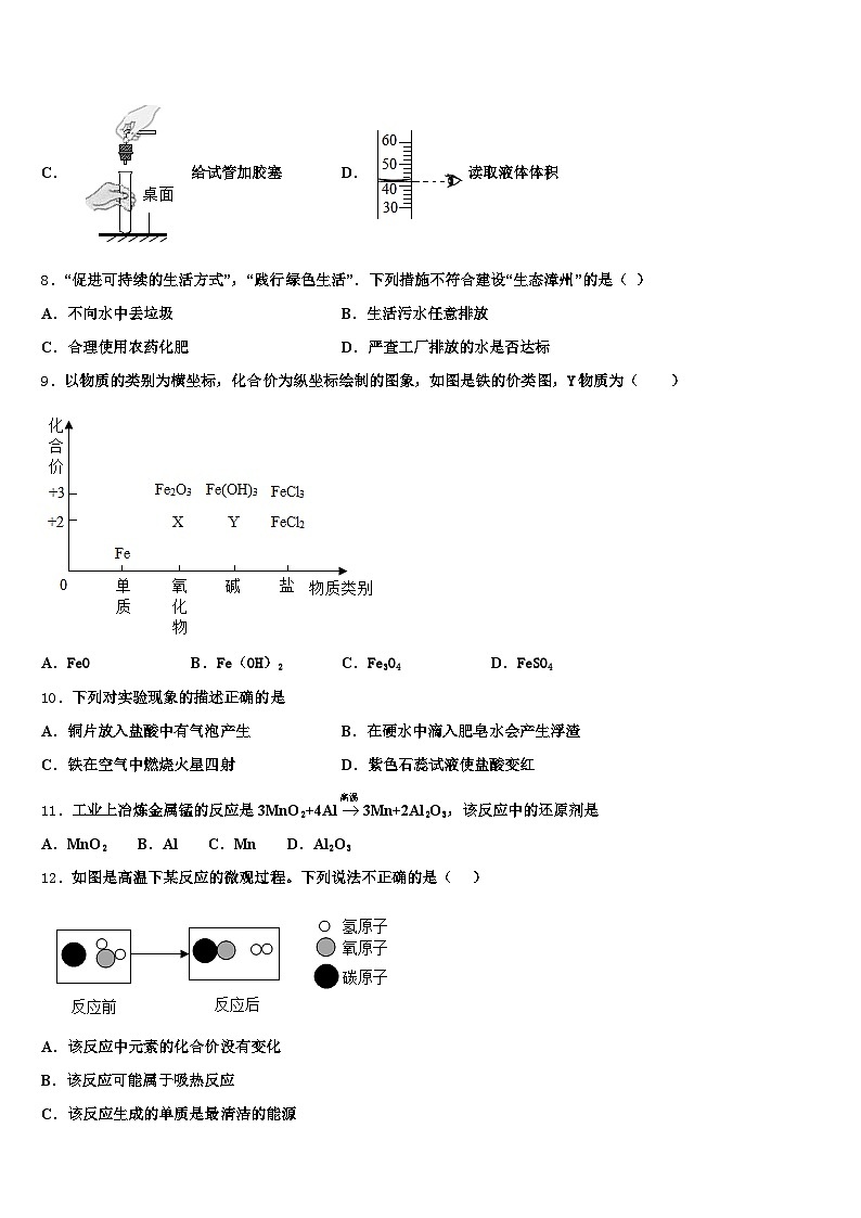 云南省迪庆藏族自治州2025-2026学年中考二模化学试题（含答案解析）第3页