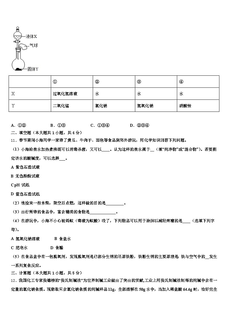 2026年湖北省咸宁市中考化学考试模拟冲刺卷（含答案解析）第3页