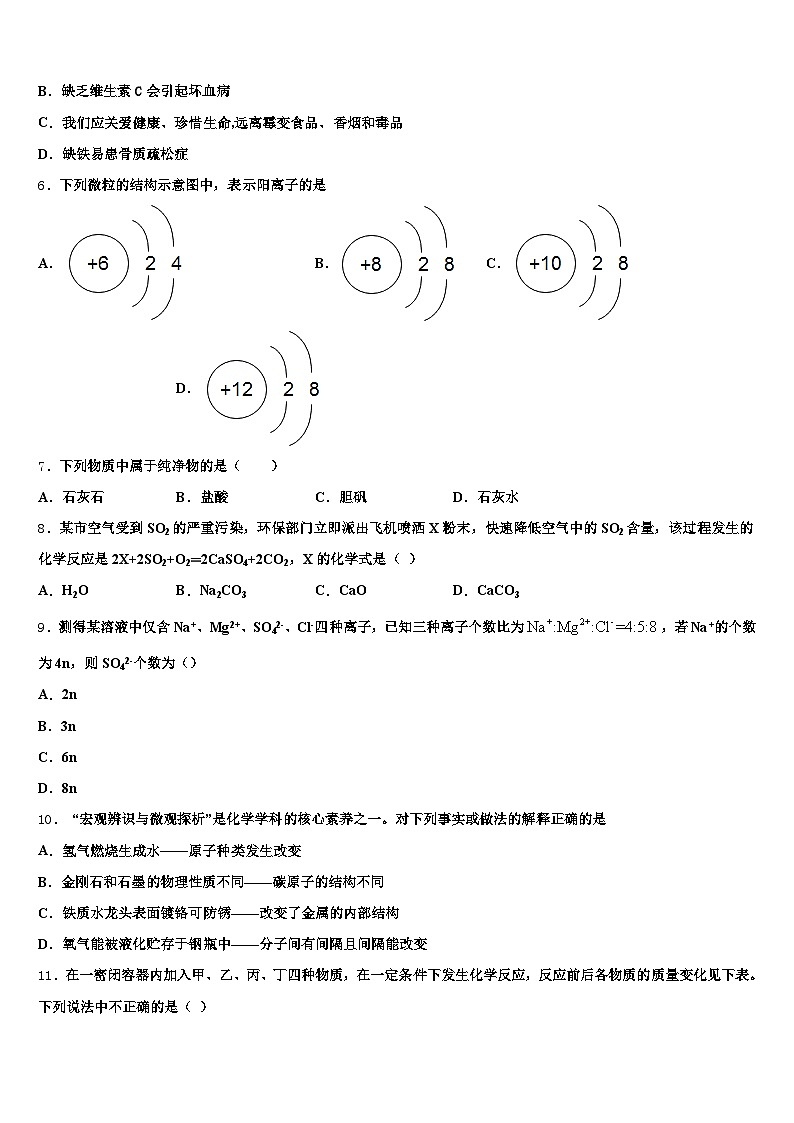 昭通市2025-2026学年中考化学考试模拟冲刺卷（含答案解析）第2页