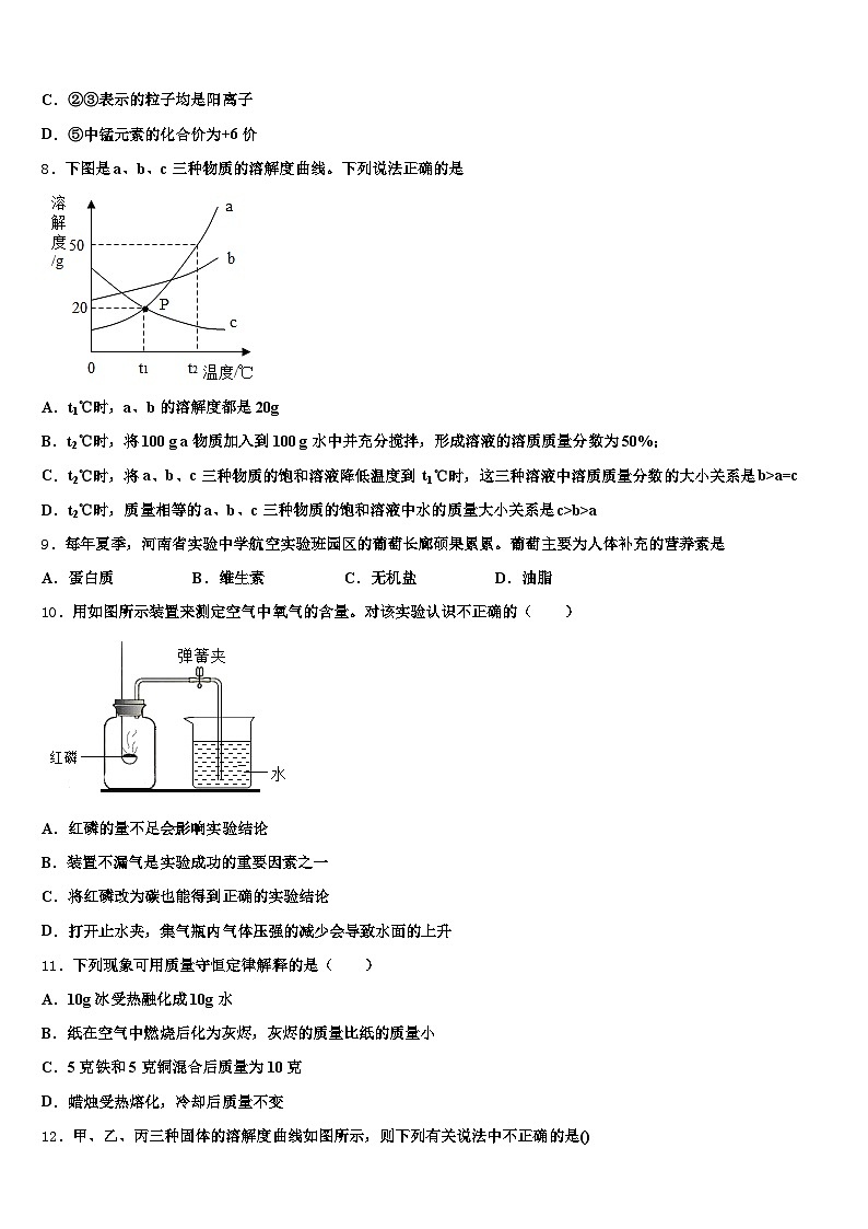 2026年六盘水市中考化学仿真试卷（含答案解析）第3页