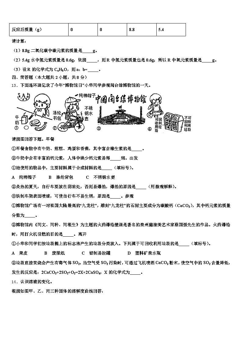 内蒙古自治区锡林郭勒盟2025-2026学年中考适应性考试化学试题（含答案解析）第3页